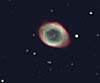 � S. Bergthal; M 57, Ausschnitt, am 4.09.2003 ab 22 Uhr mit Takahashi Mewlon fokal f = 2569 mm, 20 min. Luminanz, RGB: 14, 7, 9